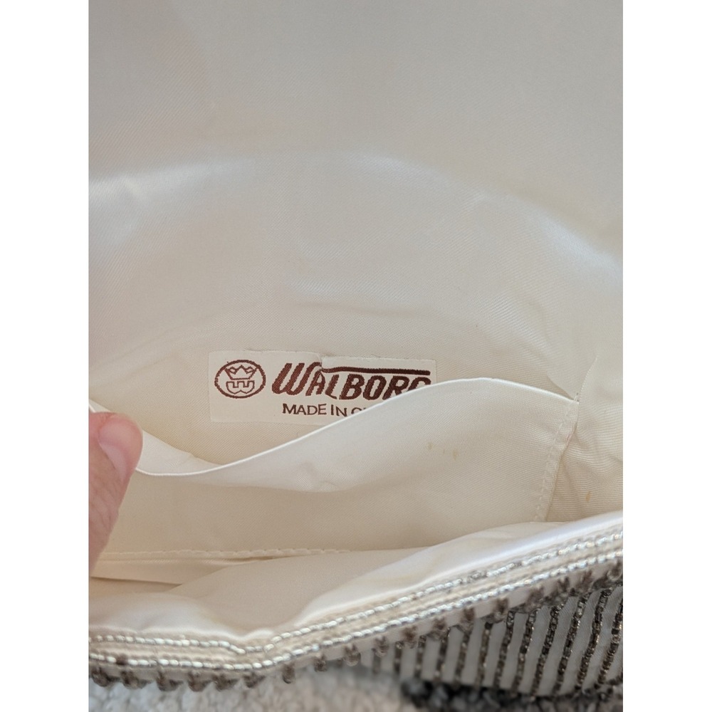 Vintage Walborg Spiral Beaded Clutch Crossbody Purse Evening Bag - Picture 9 of 11